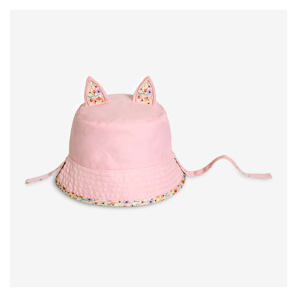 Baby Girls' Reversible Bucket Hat - Pastel Pink